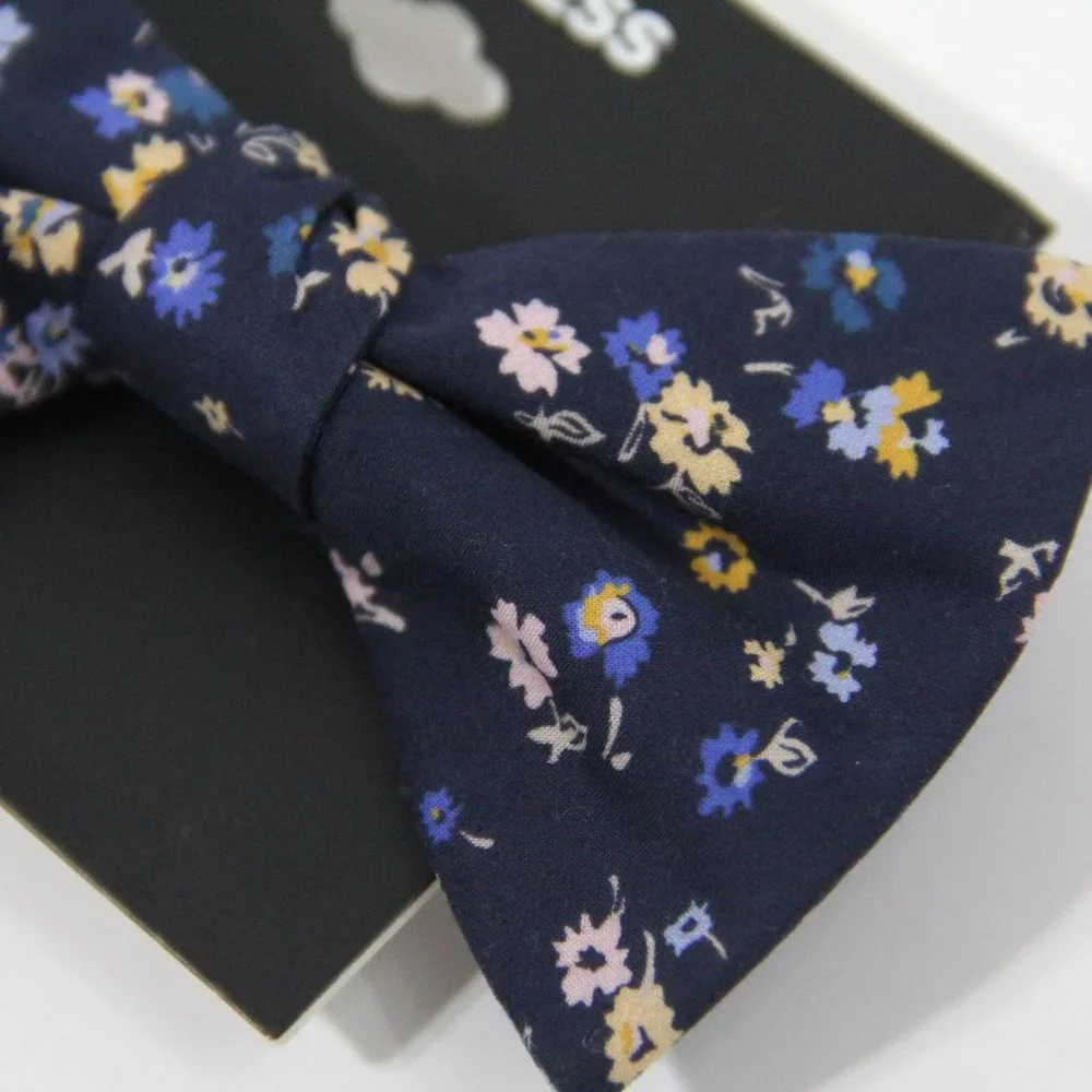 Express Bow Tie NEW Liberty fabric print Cotton Men's blue floral